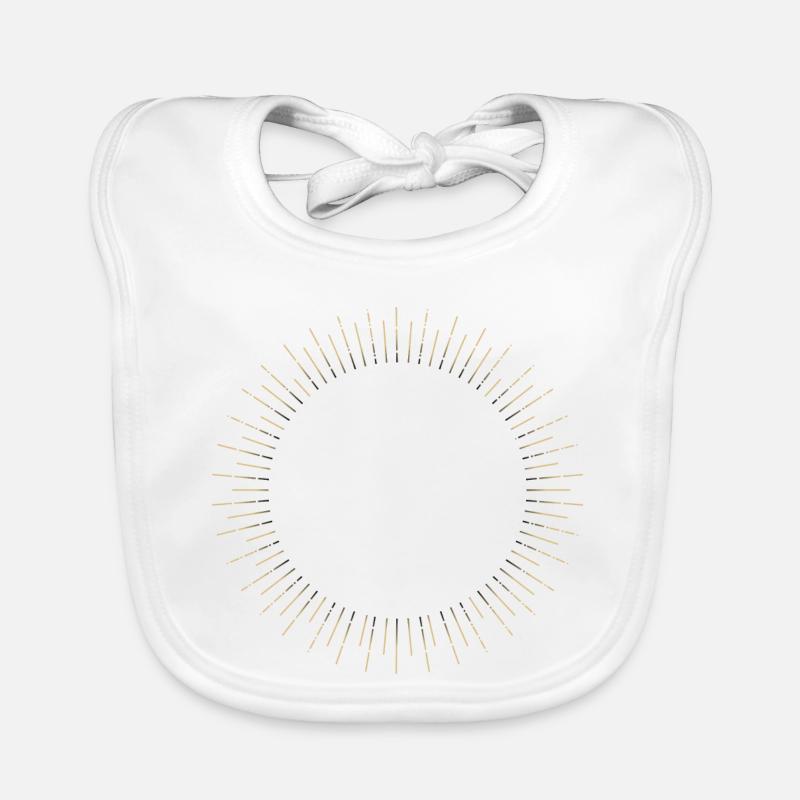 Goldener Sonnenring Strahlenrahmen Baby Bio-Lätzchen