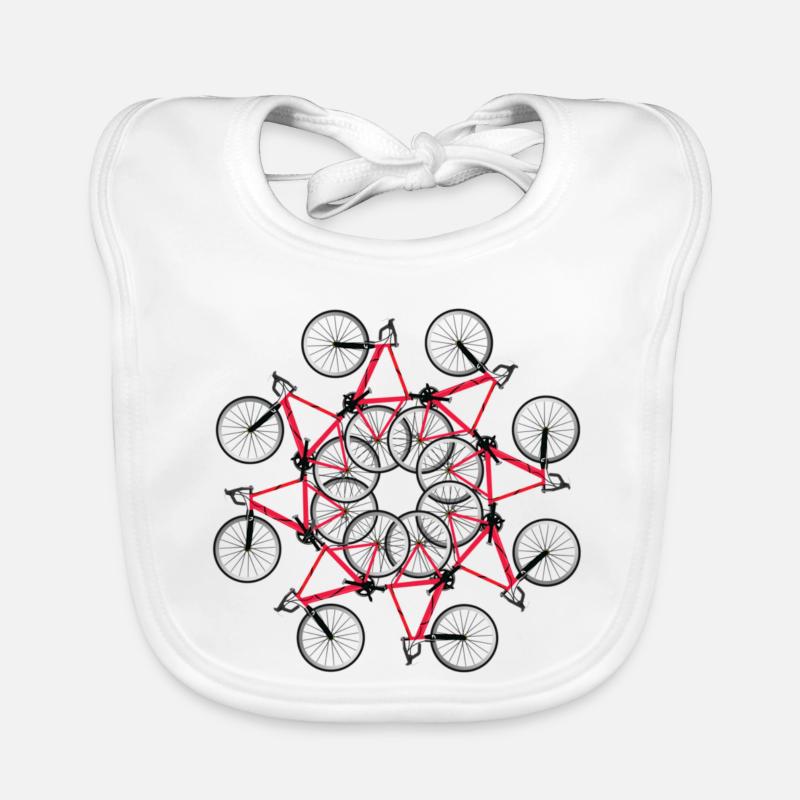 vélo, cycliste, fan de cyclisme - Bavoir bio Bébé - blanc