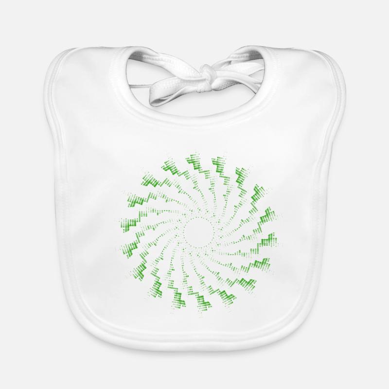 forme pointillée éolienne rotative verte Bavoir bio Bébé