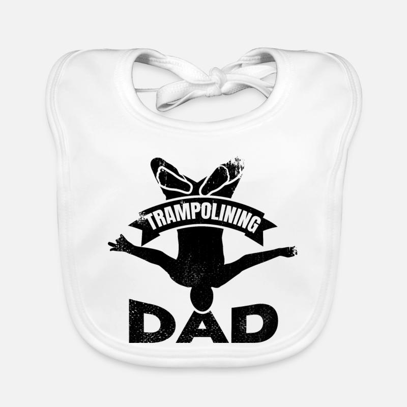 Trampoline jumper dad Organic Baby Bibs