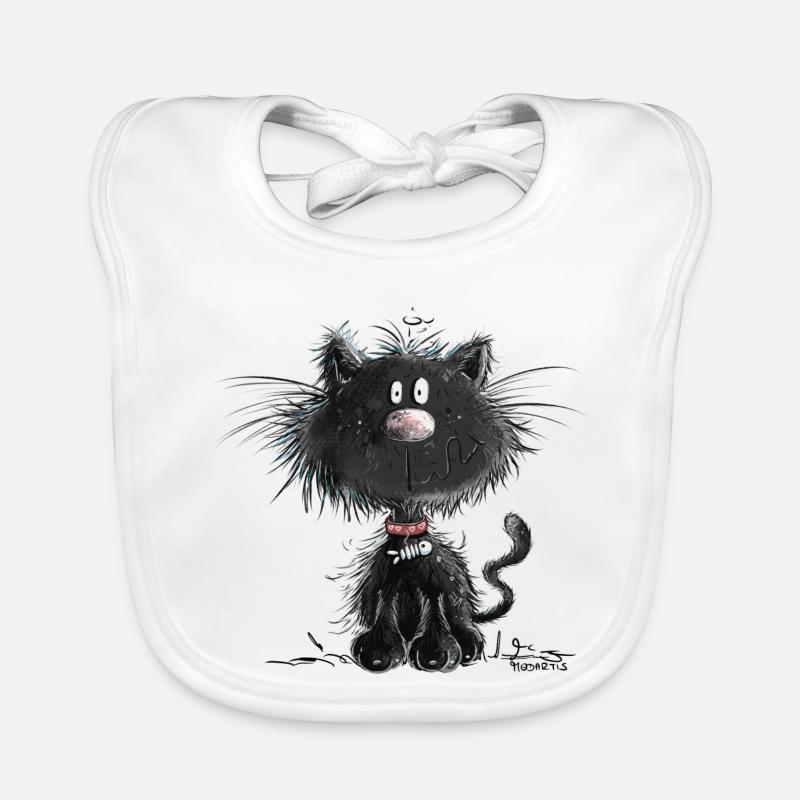 Droll Black Cat Bavoir bio Bébé