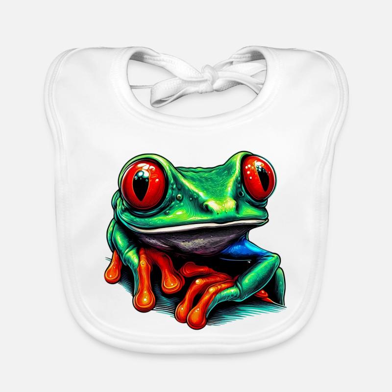 Rotäugiger Laubfrosch Baby Bio-Lätzchen