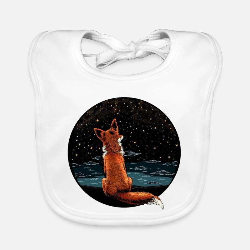 Fuchs mit Sternenhimmel Baby Bio-Lätzchen