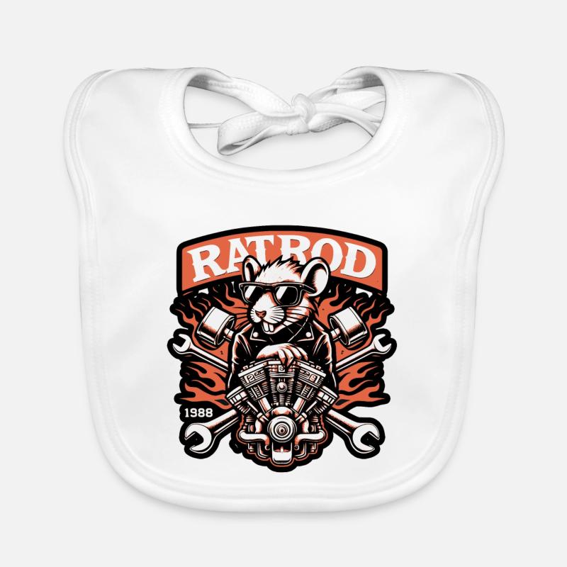 Rat Rod Custom Race Rusty Wild Tuning Hot Rusty Organic Baby Bibs