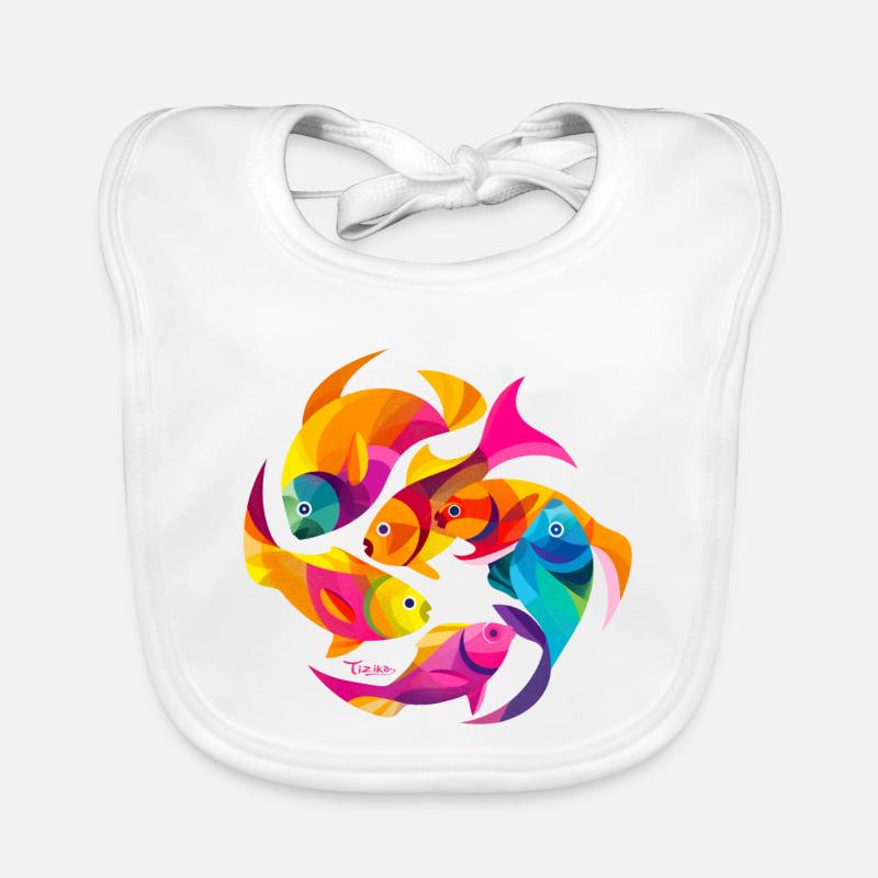 Couleurs tropicales Bavoir bio Bébé