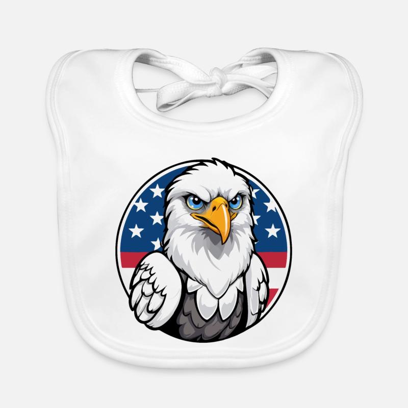 USA and USA Eagle Organic Baby Bibs