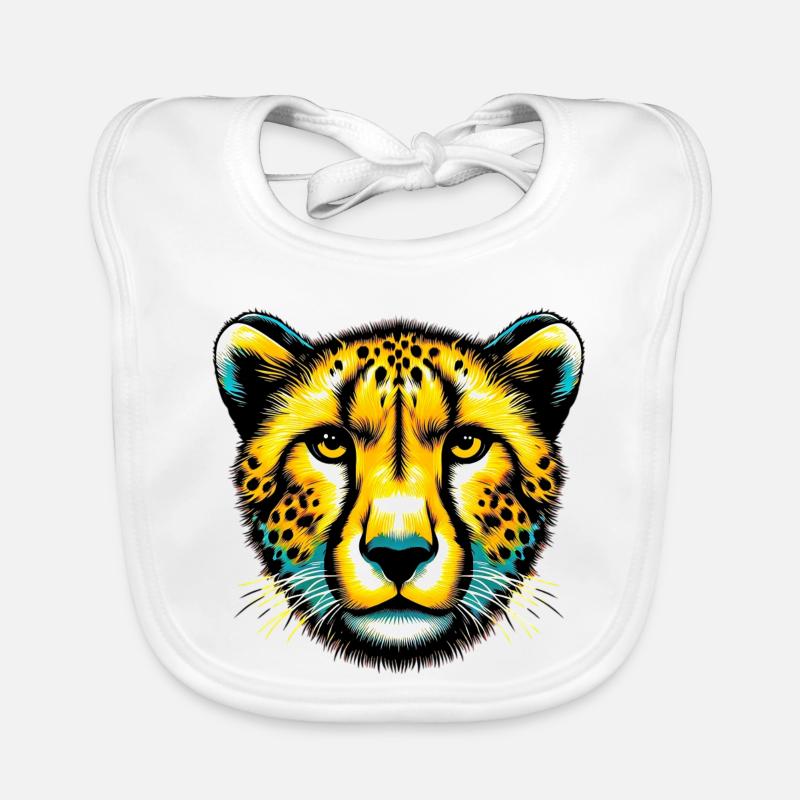 Cheetah Organic Baby Bibs