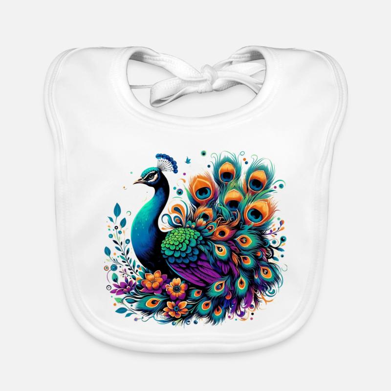 Pfau Baby Bio-Lätzchen