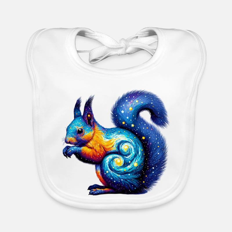 Squirrel Organic Baby Bibs