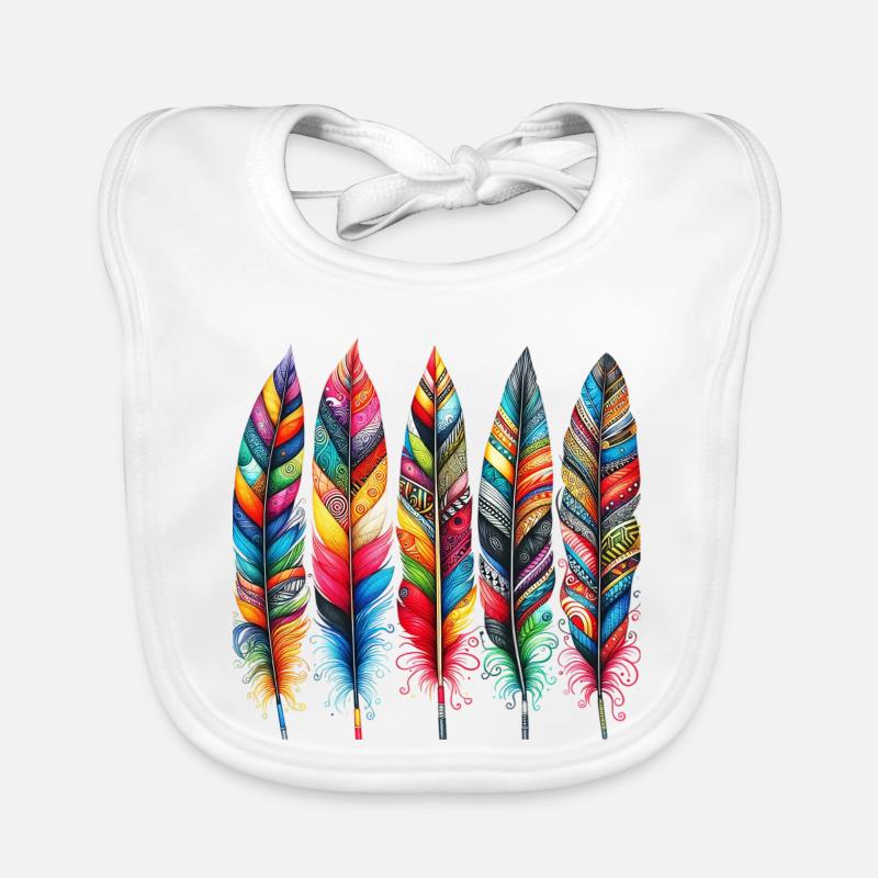 Feathers Organic Baby Bibs