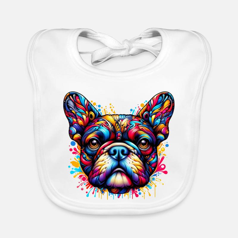 Bouledogue français Chien Bavoir bio Bébé