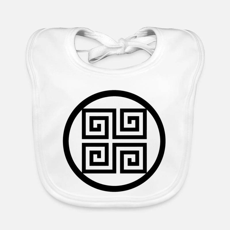 Griechisches Symbol Baby Bio-Lätzchen