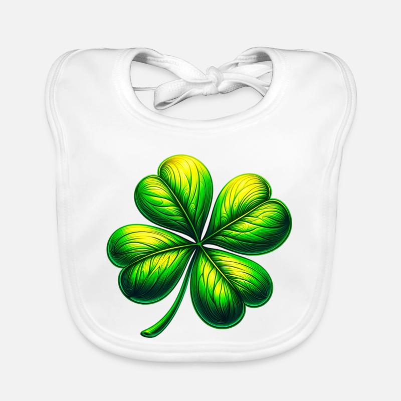 Four-leaf clover Organic Baby Bibs