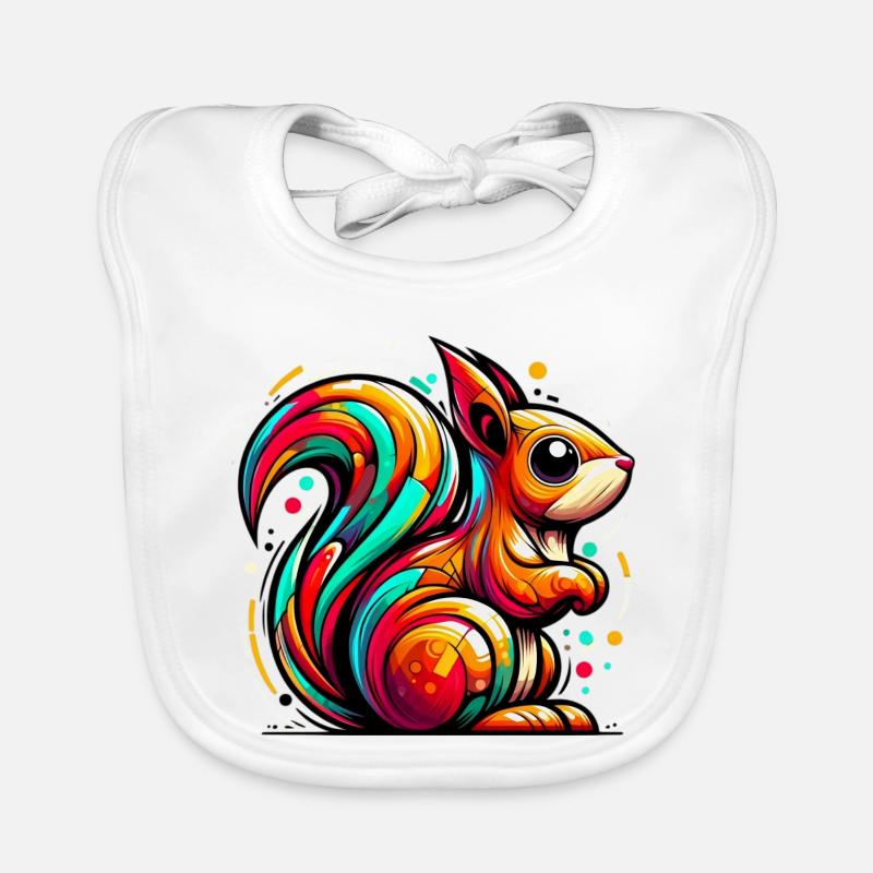 Squirrel Organic Baby Bibs