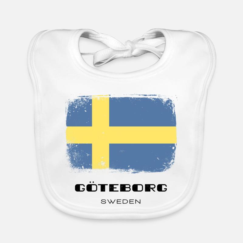 Göteborg /// Suède /// Sverige /// Suède - Bavoir bio Bébé - blanc