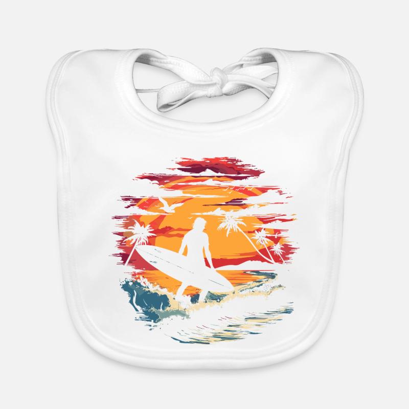 Graphisme Surfer Bavoir bio Bébé