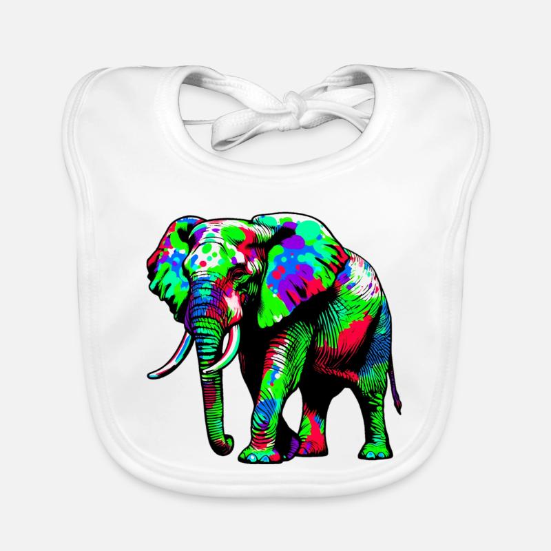 Éléphant Bavoir bio Bébé