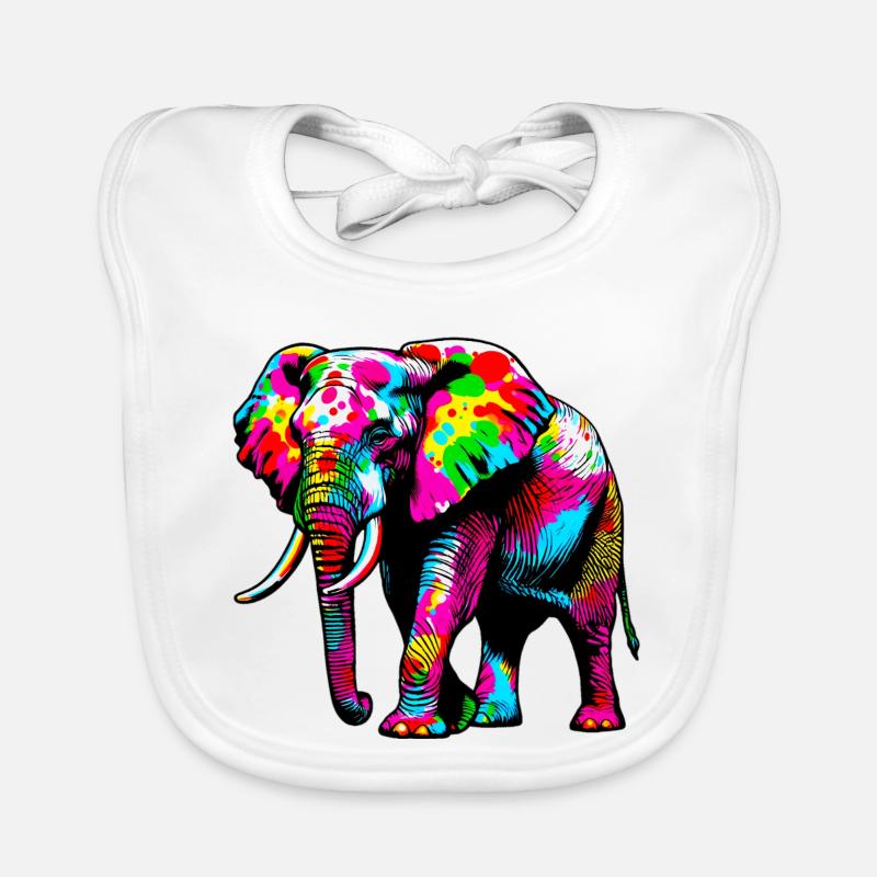 Éléphant Bavoir bio Bébé