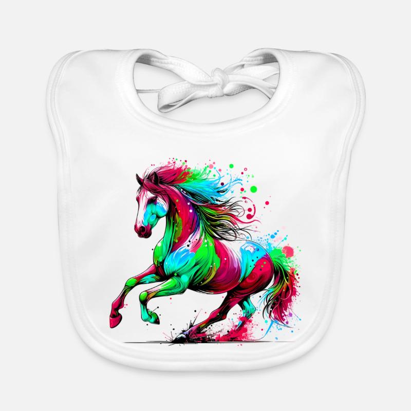 Pferd Baby Bio-Lätzchen