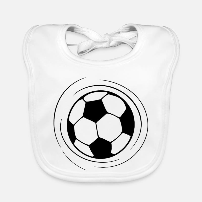 Fußball Line Art Baby Bio-Lätzchen