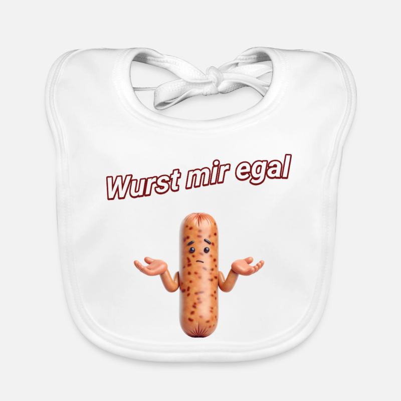 Wurst mir egal - Baby Bio-Lätzchen - Weiß