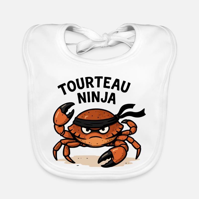 Ninja-Krabbe Baby Bio-Lätzchen