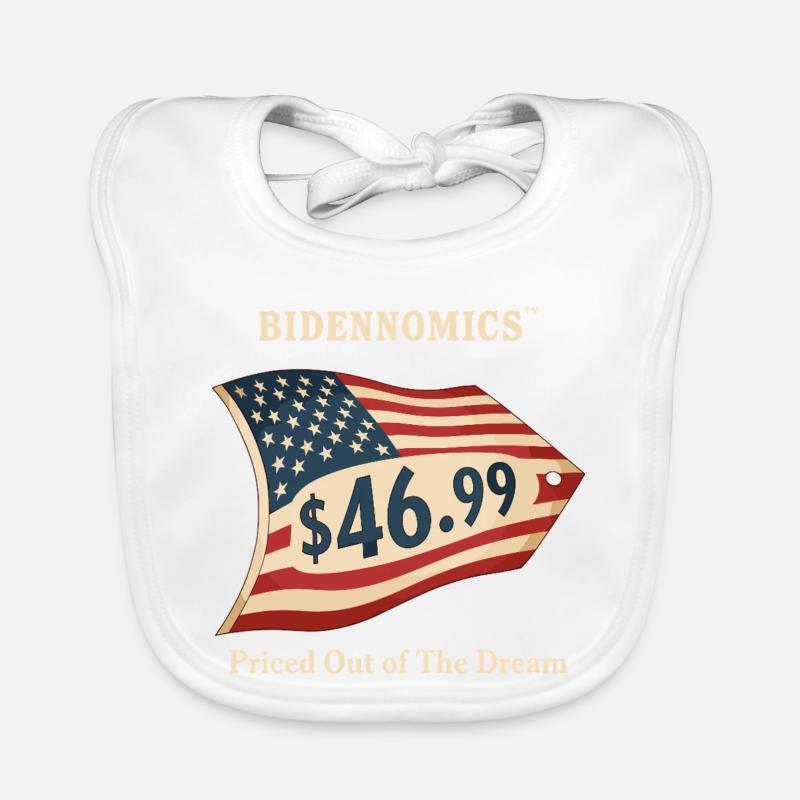 Conception d’étiquettes de prix Bidenomics Bavoir bio Bébé
