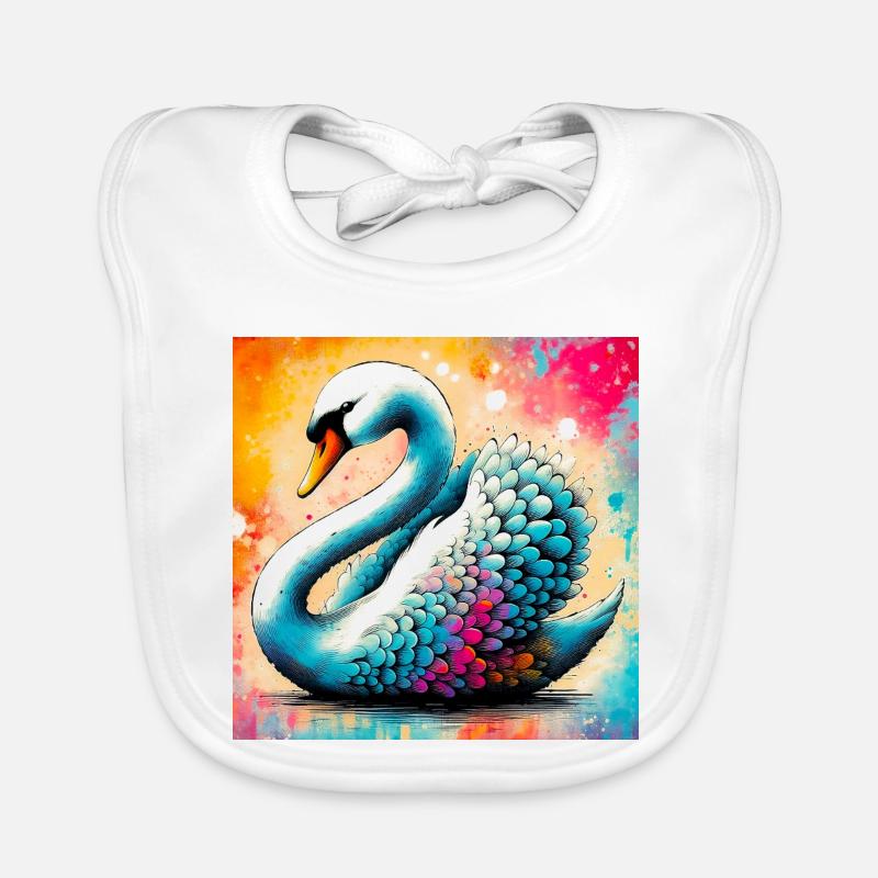 swan Organic Baby Bibs