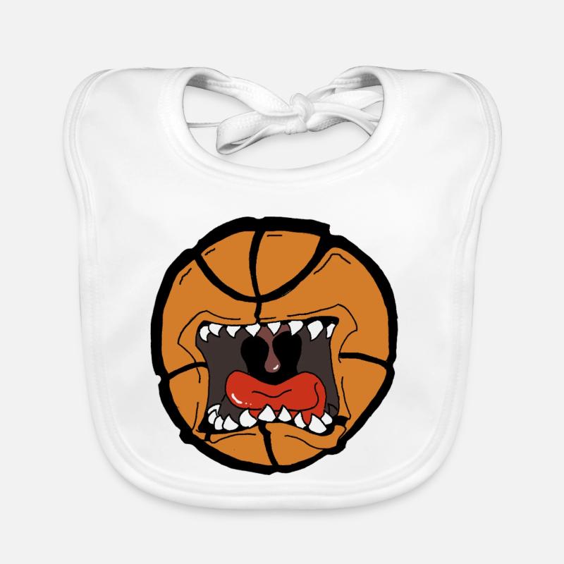 Conception explosive du ballon de basket - Bavoir bio Bébé - blanc
