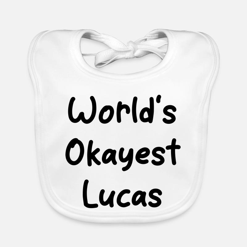 worlds_okayest_Lucas - Bavoir bio Bébé - blanc