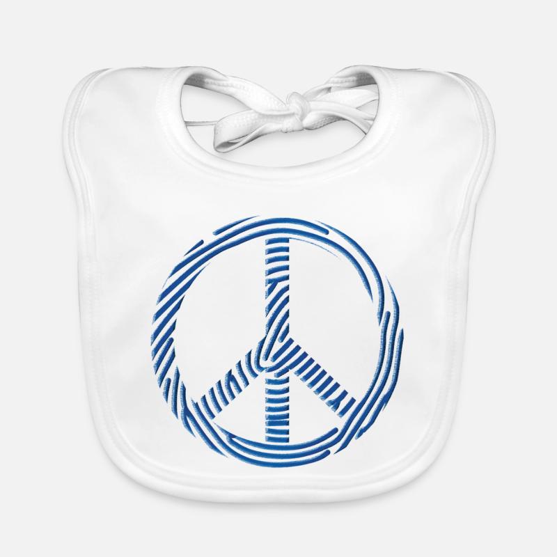 Peace-Zeichen Baby Bio-Lätzchen