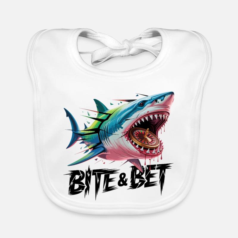 Shark Roulette Bite Organic Baby Bibs