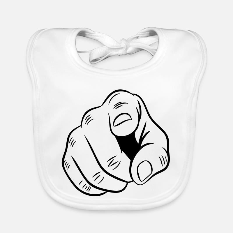 Illustration de main pointée Bavoir bio Bébé