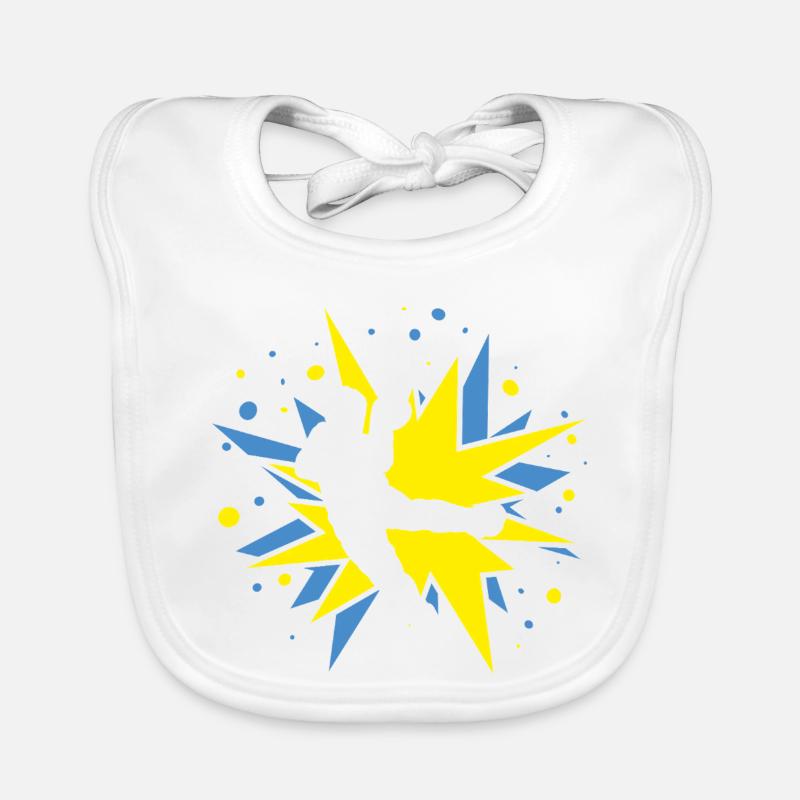Handball design in comic explosions Organic Baby Bibs