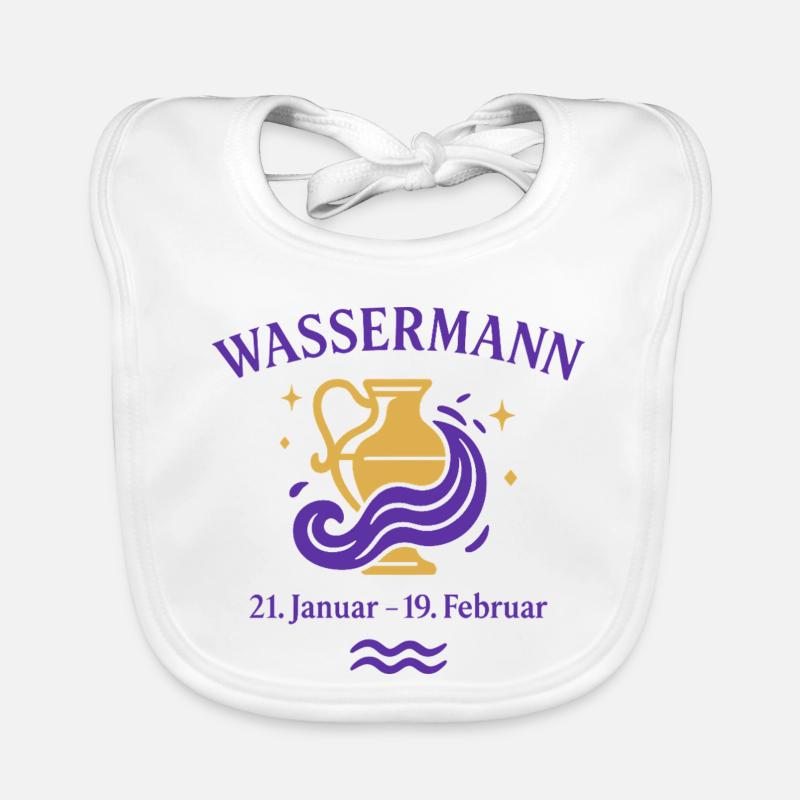 Sternzeichen Wassermann Baby Bio-Lätzchen