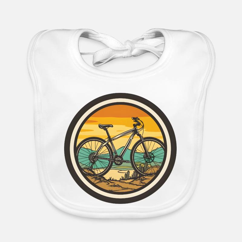 Mountainbiking Porträt Baby Bio-Lätzchen