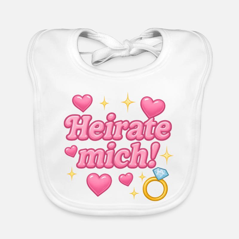 heirate mich! / y2k design Baby Bio-Lätzchen