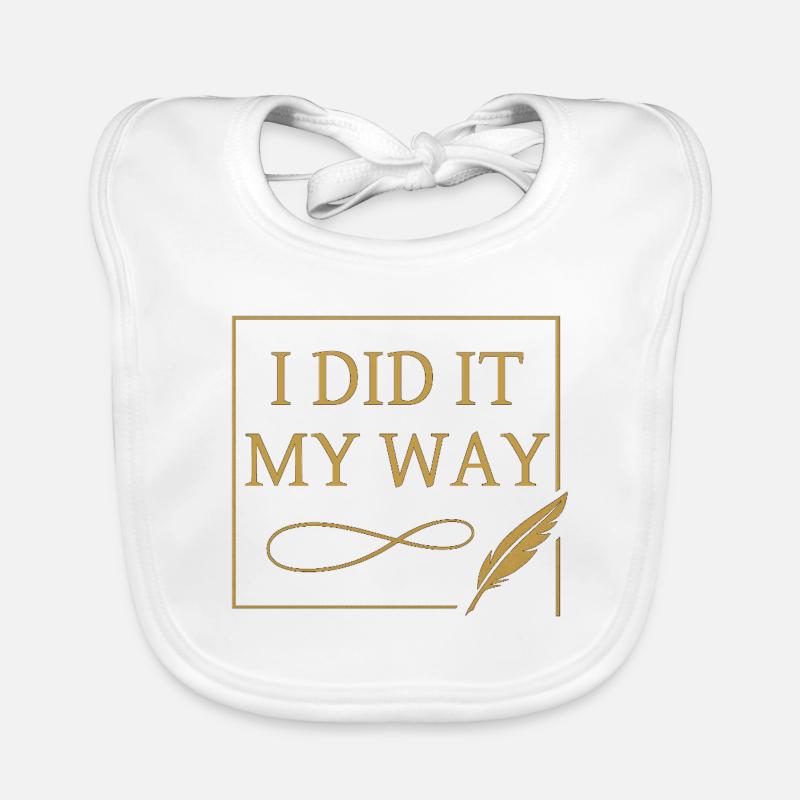 I Did It My Way – Elegant Quote Design ✨🖋️ Baby Bio-Lätzchen