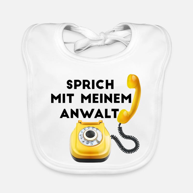 Gelbes Retrotelefon Baby Bio-Lätzchen