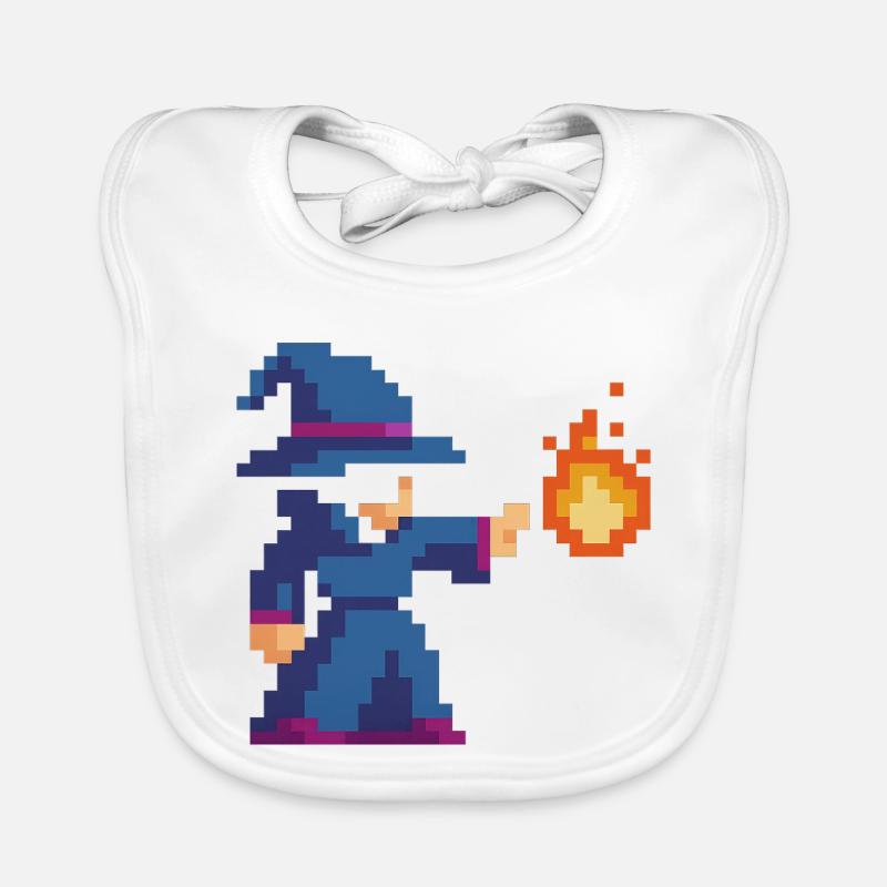 Pixel Wizard et Fire Bavoir bio Bébé