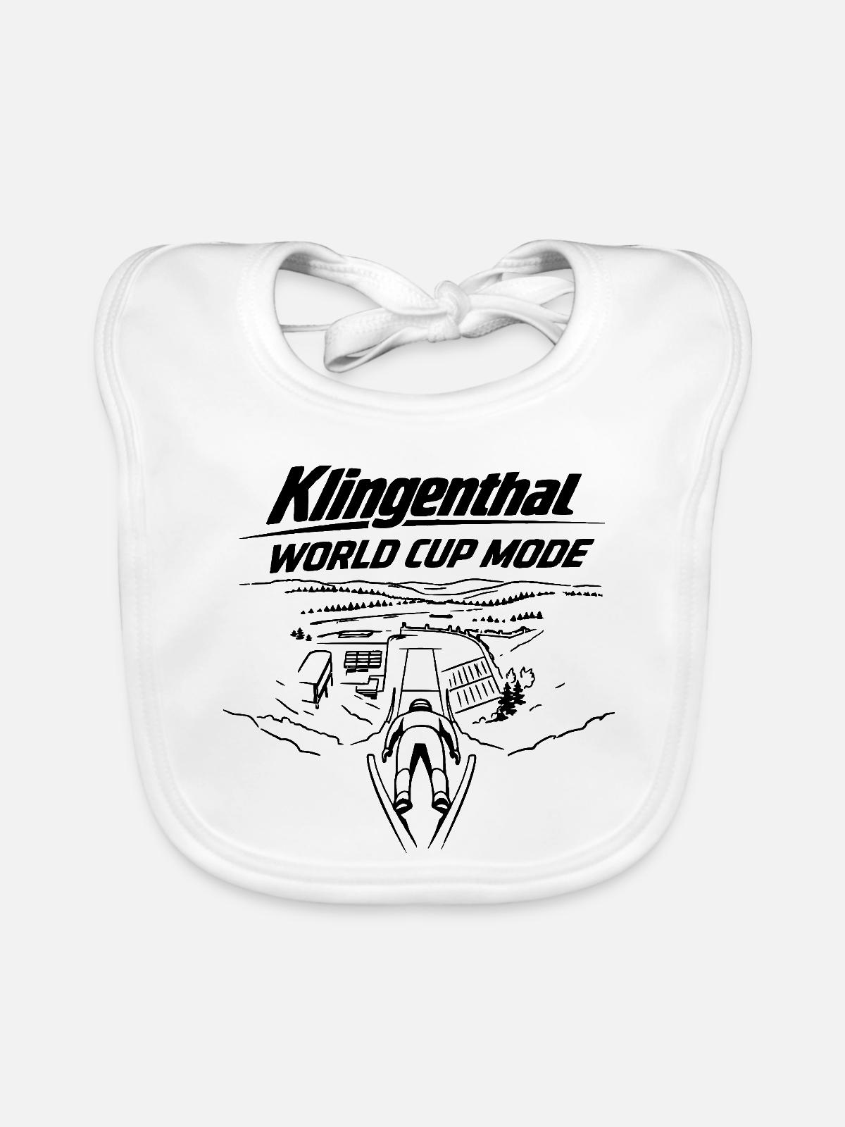 Klingenthal World Cup - Baby Bio-Lätzchen - Weiß - Vorne