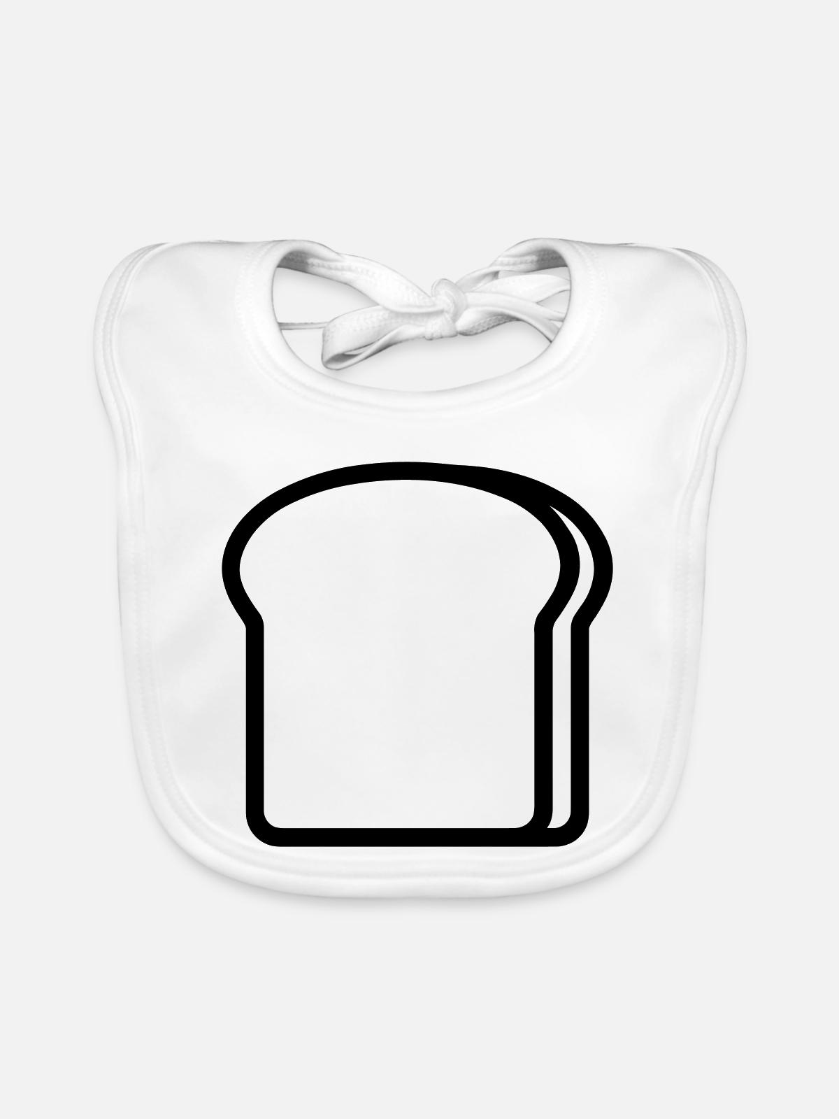 Toast - Baby Bio-Lätzchen - Weiß - Vorne