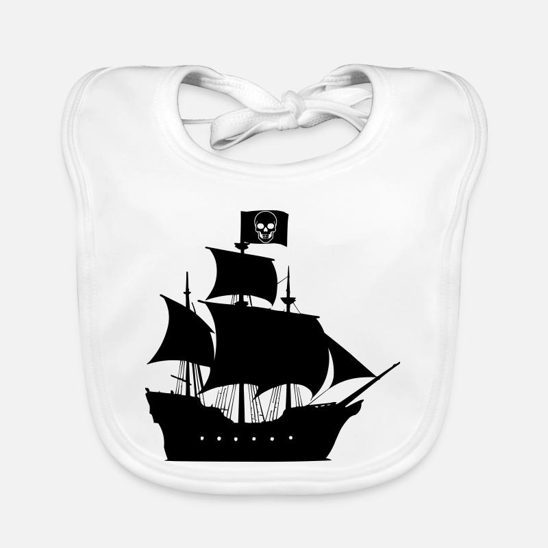 Piratenschiff Baby Bio-Lätzchen