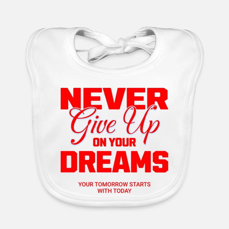 Never Give Up Baby Bio-Lätzchen