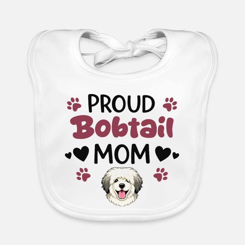  Stolze Bobtail Mutter, Alter Englischer Baby Bio-Lätzchen