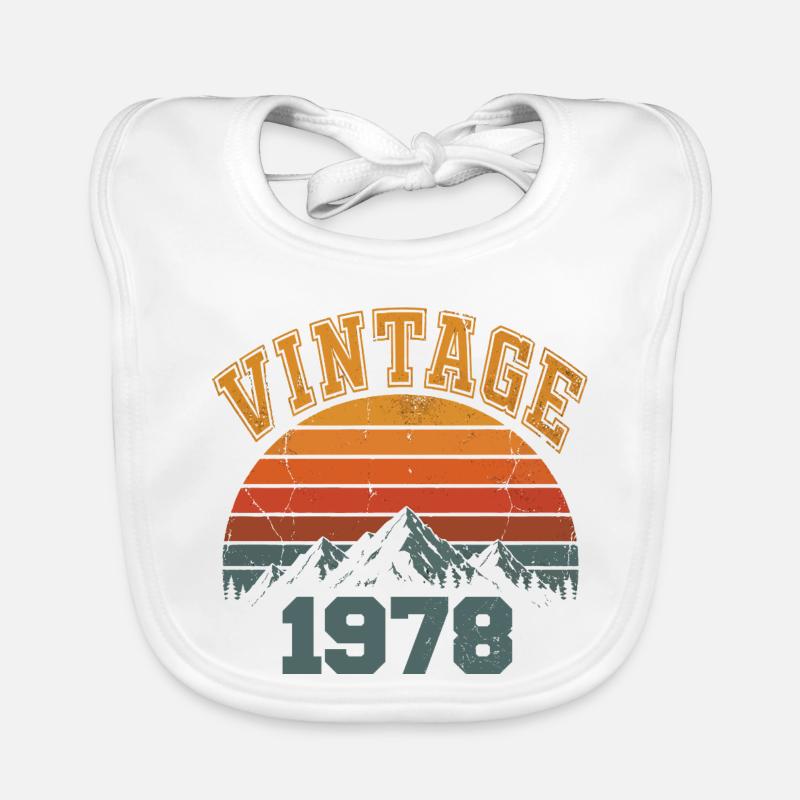 Vintage 1978 Retro Mountain Geburtstag 1978 Baby Bio-Lätzchen