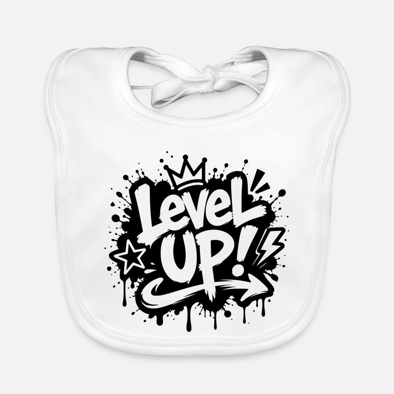 Level Up Gamer Graffiti Motif Bavoir bio Bébé