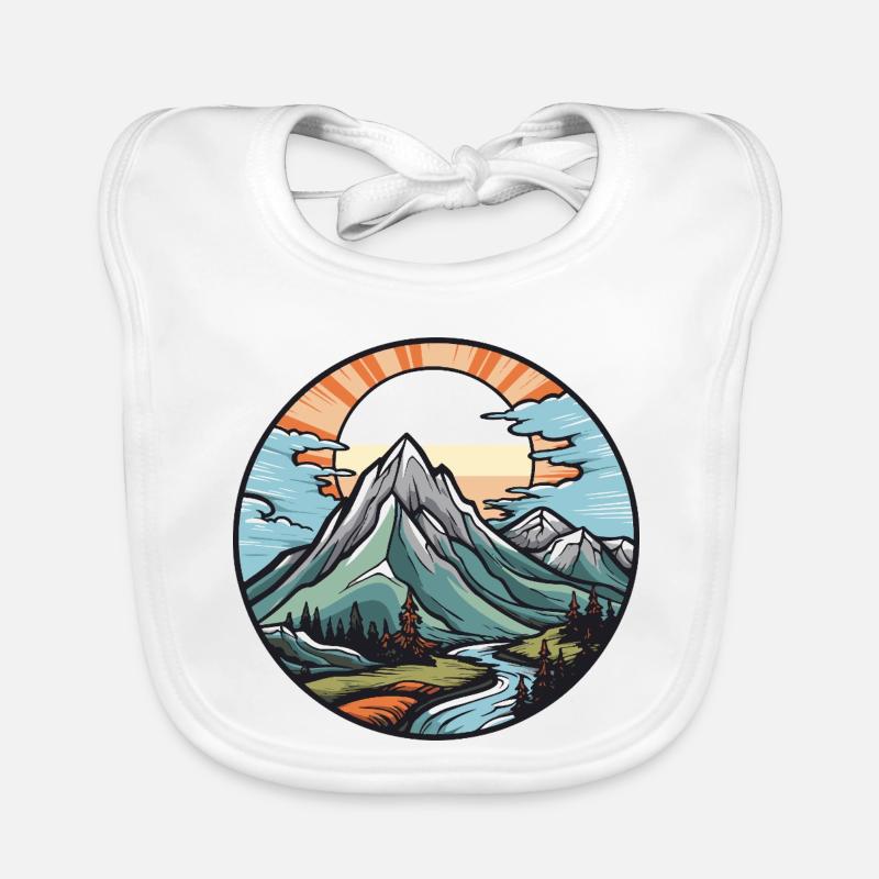 Berge Landschaft Baby Bio-Lätzchen
