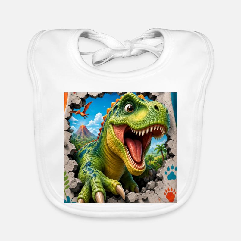 Percée de Dino : Aventure verte Dino Bavoir bio Bébé