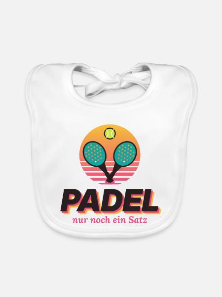 Padel Sunset Retro - Baby Bio-Lätzchen - Weiß